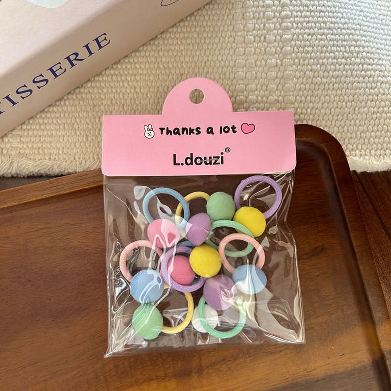 Checkered Heart Hair Ties for Girls  – High Elastic Baby Hair Ropes