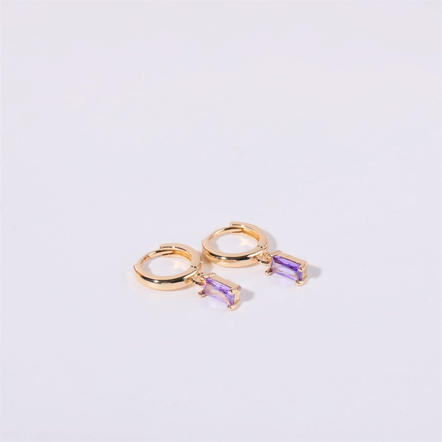 Birthstone Hoop Earrings for Women – Crystal Hoops, Retro Chic Style