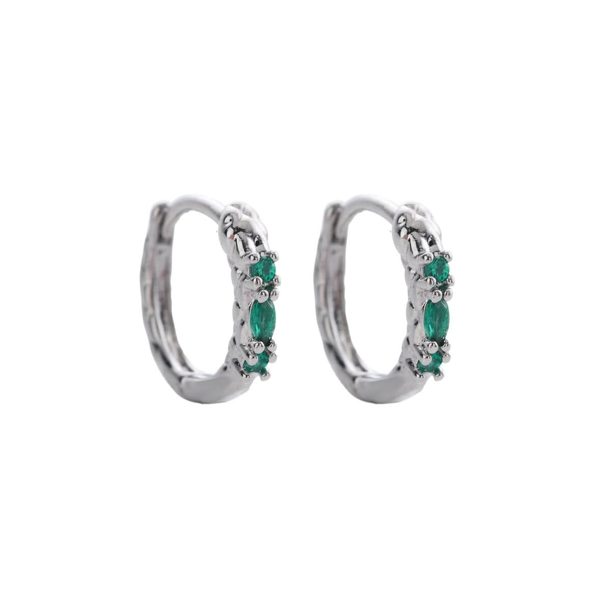 Men’s Emerald Green Snake Earrings –  Fashion Jewelry
