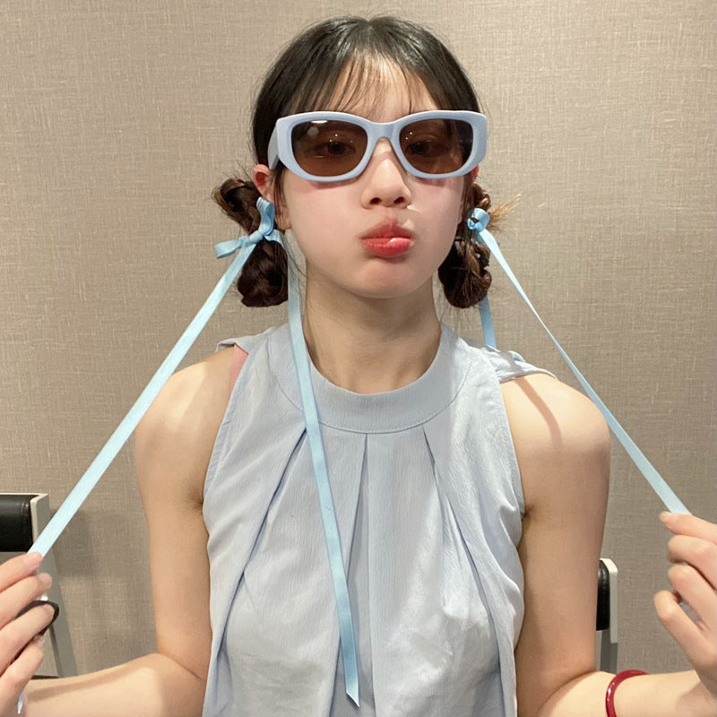 Square Sunglasses for Women – UV400 Blue Retro Fashion Shades for Round Faces