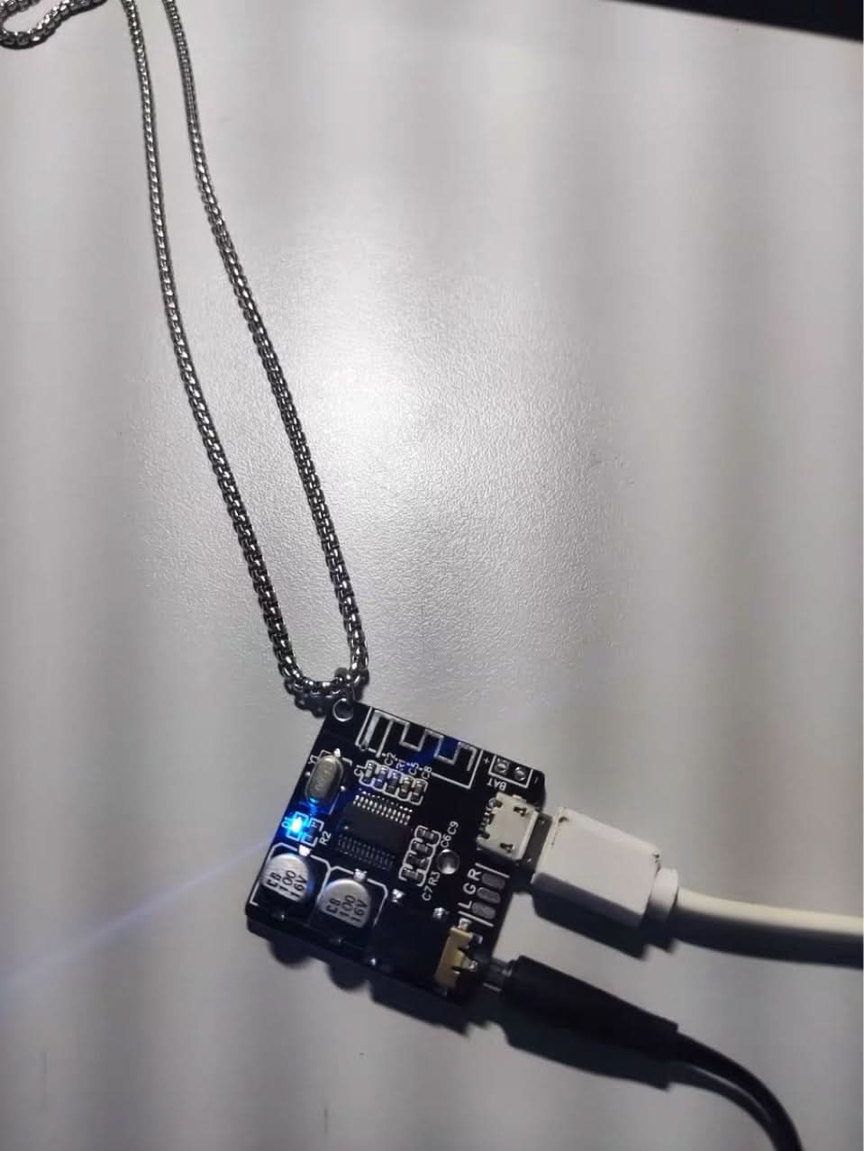 Cyberpunk Mechanical Pendant Necklace, Titanium Steel