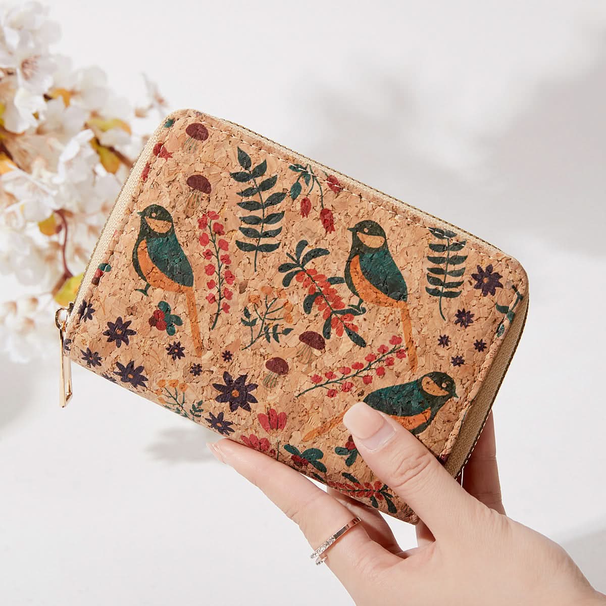 Women's Retro Floral Short Wallet – PU Leather Purse