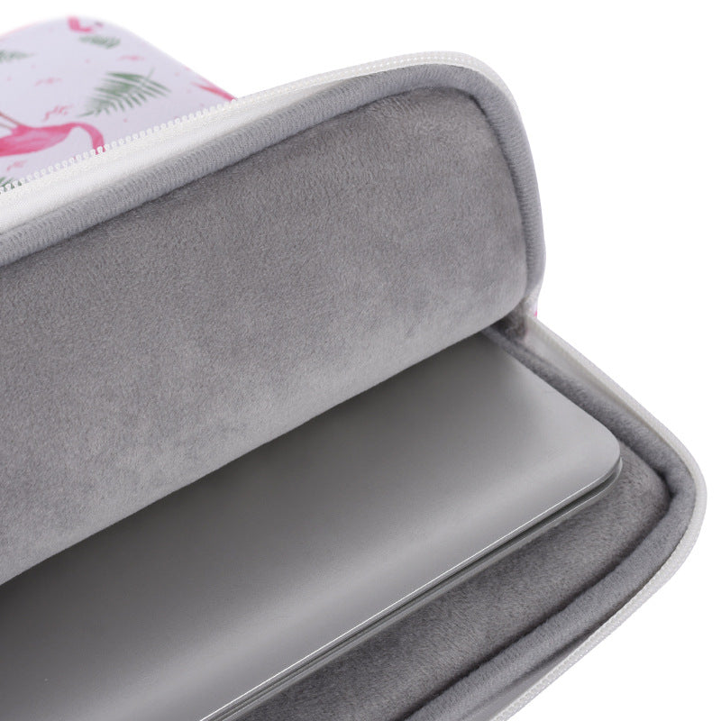 Waterproof 11"-15" Inch Laptop Sleeve – PU Leather Case for Lenovo & More, Flamingo Print