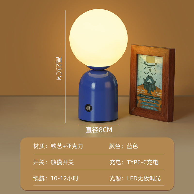 Nordic Macaron LED Table Lamp – Minimalist Desk & Bedside Ambient Light for Home & Café