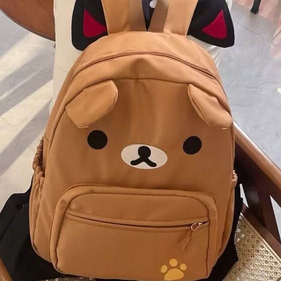Cute Bear Backpack for Girls – Trendy Cartoon School Bag for Kids
