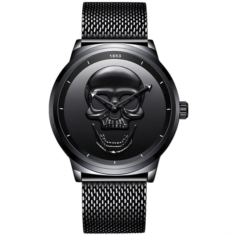 Men’s Skull 3D Quartz Watch – Fashionable, Waterproof Watch