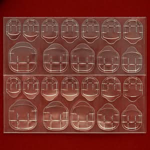 Glossy Toenail Nail Stickers – 24-Piece Finished Fake Nails Set