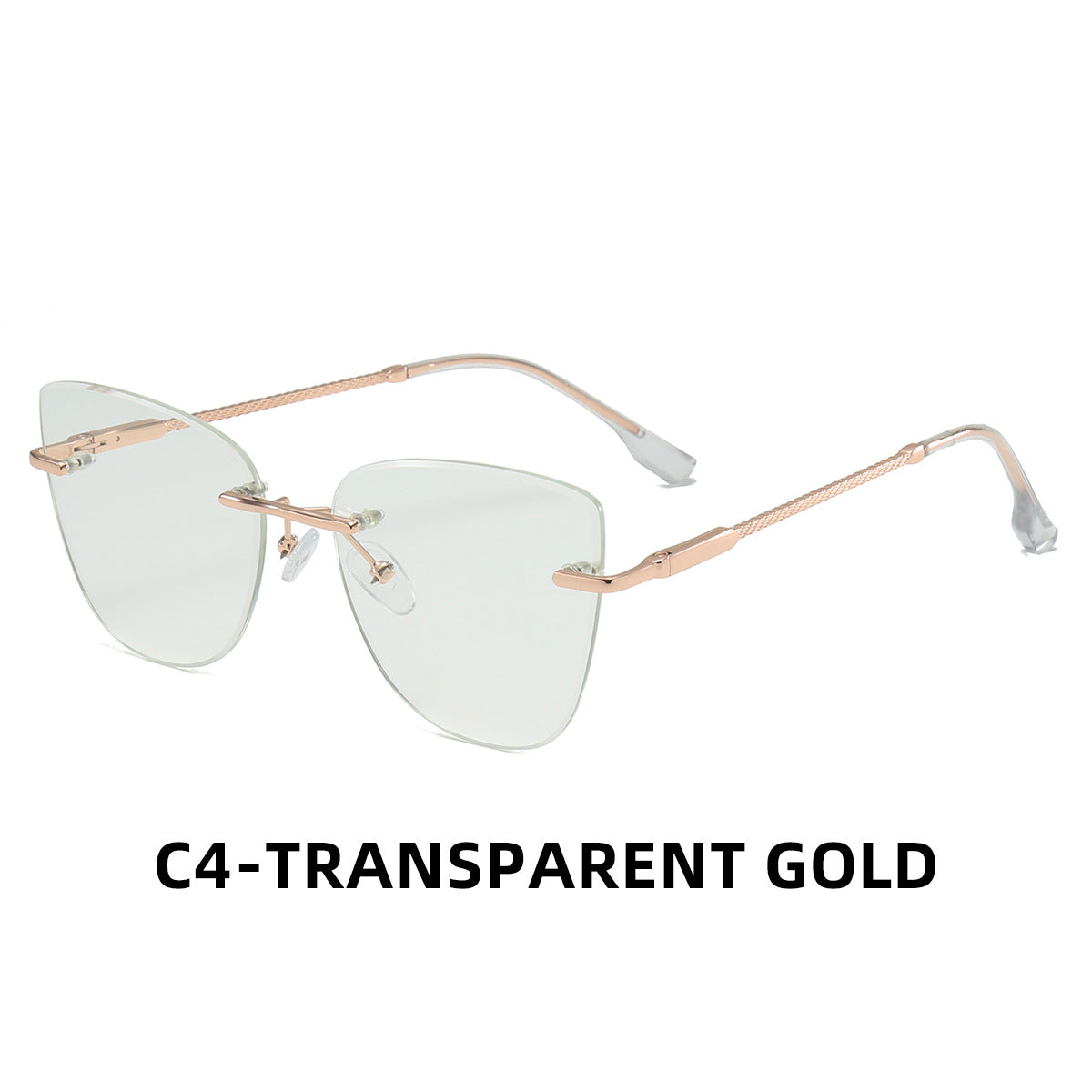 Rimless Women’s Myopia Glasses Frame – European & American Style | Prescription-Ready