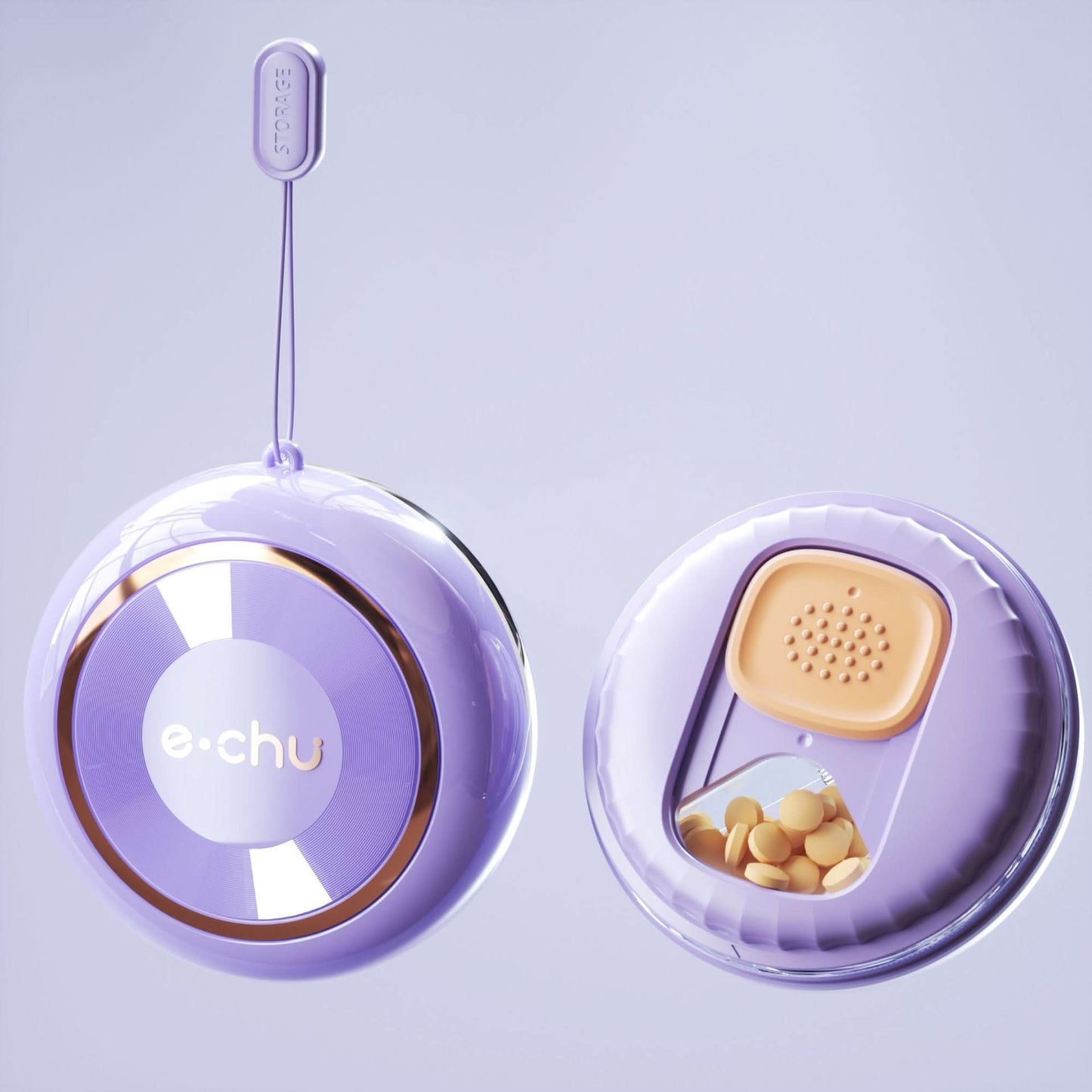 Portable medicine box, outdoor sealed waterproof and moisture-proof pill dispenser, rotating medicine box