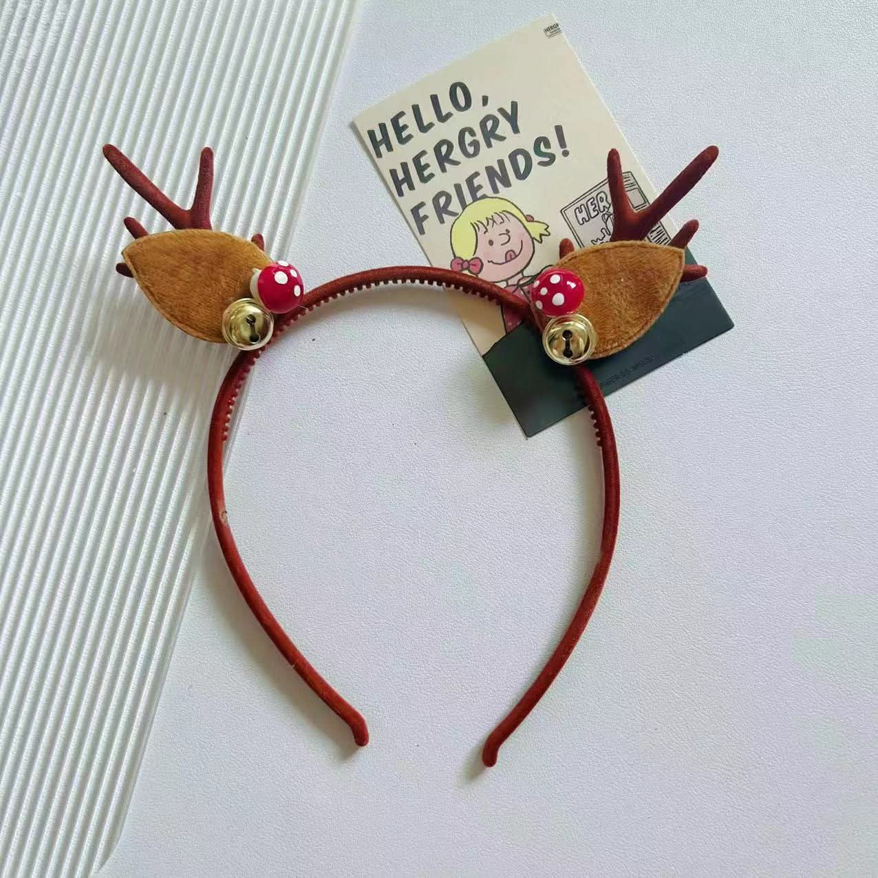 Christmas Red Antler Headband for Kids & Adults