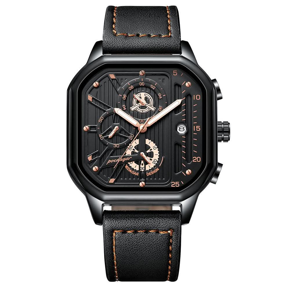Men’s Trendy Quartz Chronograph Watch – Stainless Steel, Luminous Dial