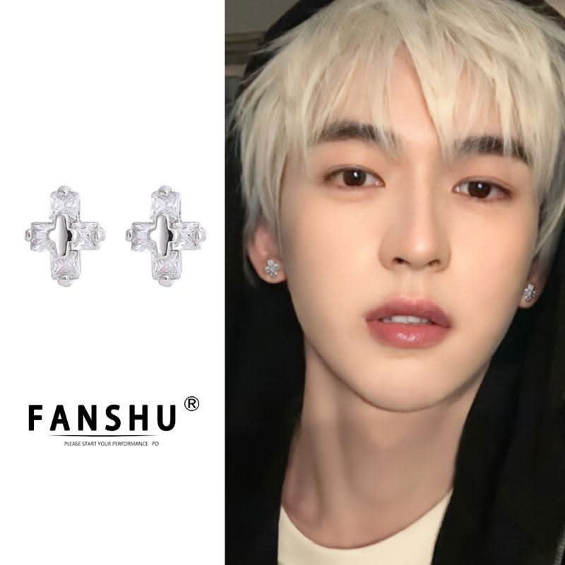Unisex Minimalist Cross Earrings