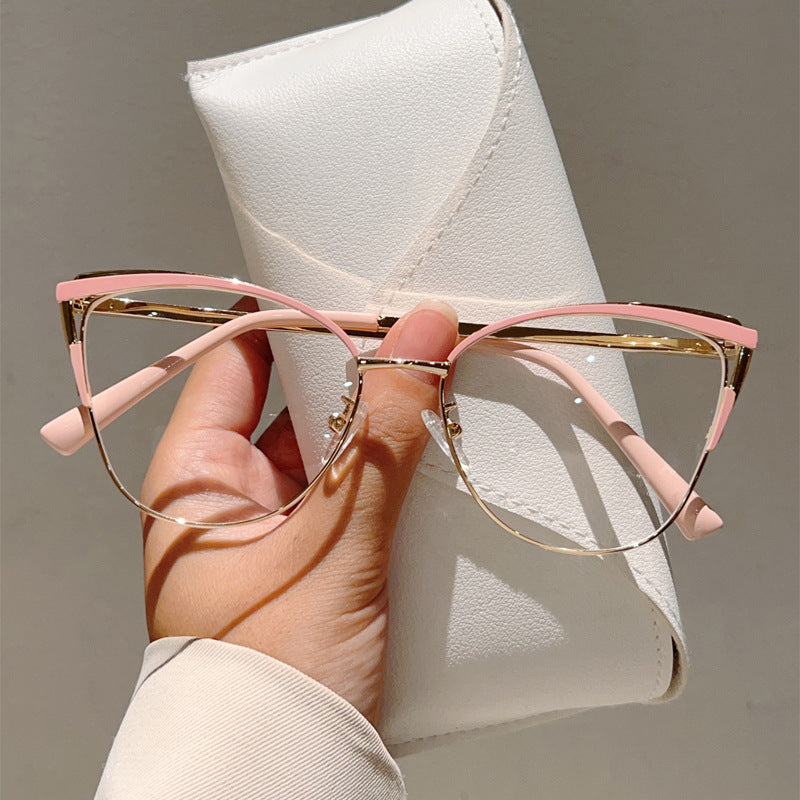 Cat Eye Anti-Blue Light Glasses – Premium Metal Frame, Office & Daily Wear | Fashion Sunglasses