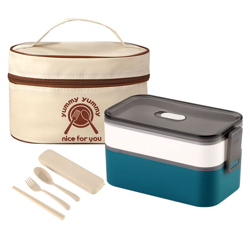 Microwave-Safe Bento Lunch Box – Includes Chopsticks & Bag