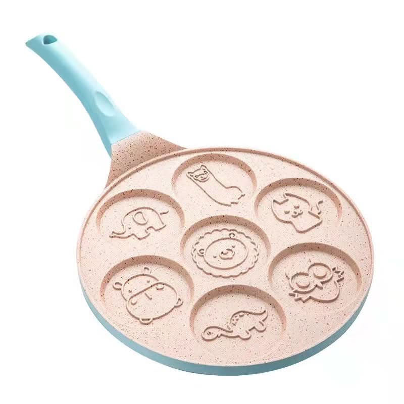 Non-Stick 7-Hole Animal Pattern Frying Pan