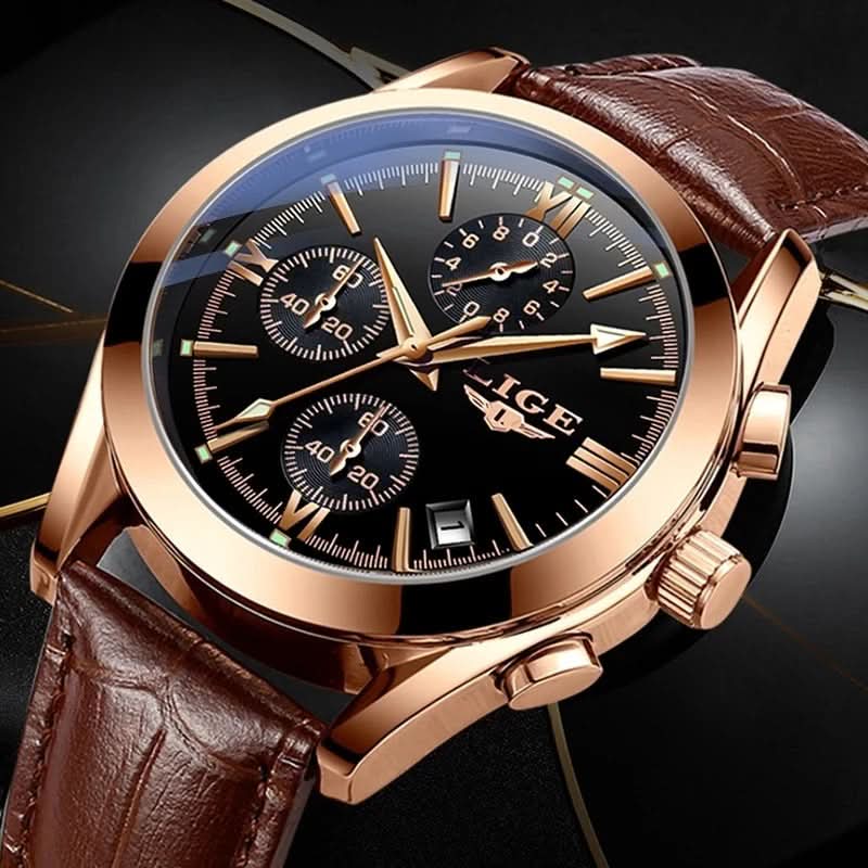 Men’s Quartz Chronograph Watch – Stainless Steel Business Timepiece
