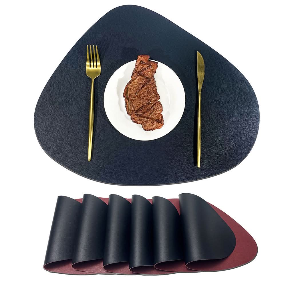 Double-Sided Lychee Leather Waterproof Placemat