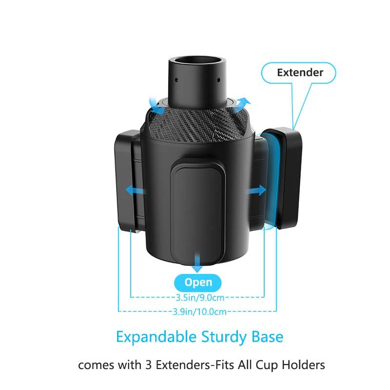 Multifunctional Car Cup Holder – Adjustable Beverage & Card Organizer