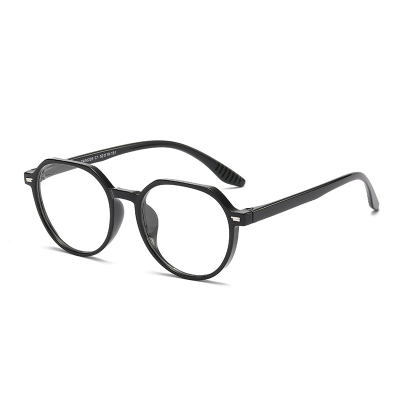 Oval Blue Light Glasses – Anti-Blue Light Flat Mirror Eyewear for Men & Women