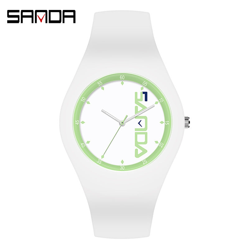 Sanda Jelly Series Quartz Watch – Waterproof Shockproof Sports Watch for Students