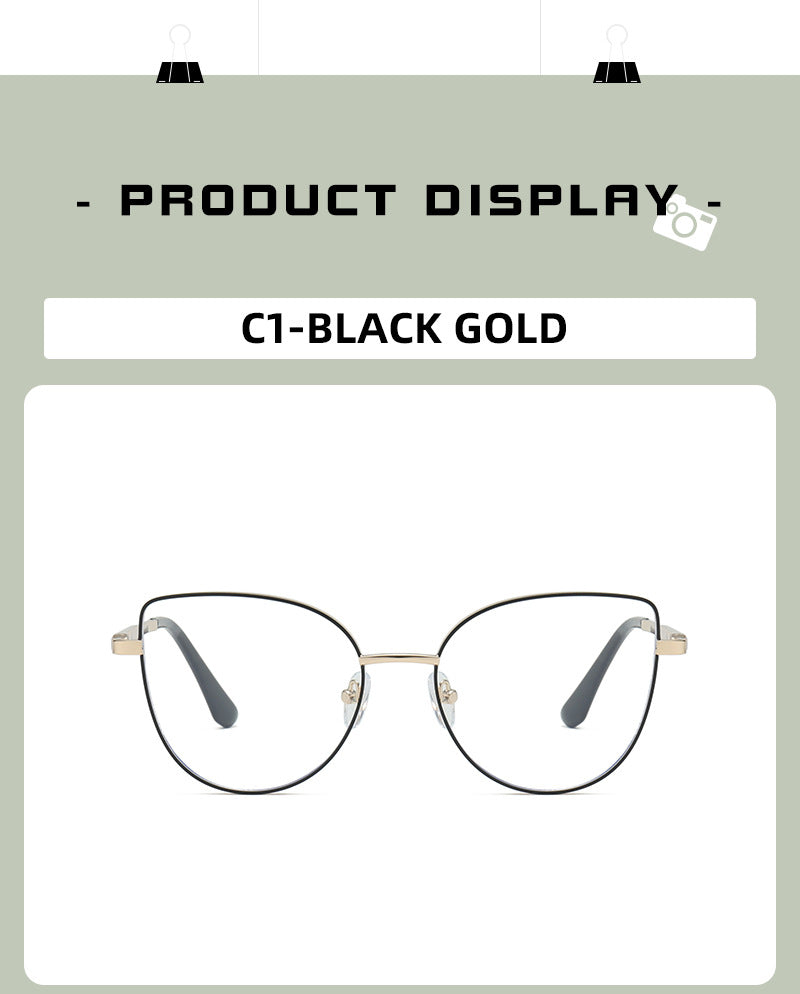 Women's Stylish Photochromic Cat-Eye Glasses – Anti-Blue Light Full Frame Eyewear
