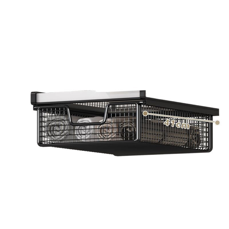 Pull-Out Hanging Storage Shelf – Carbon Steel Organizer for Kitchen, Bathroom & Closet