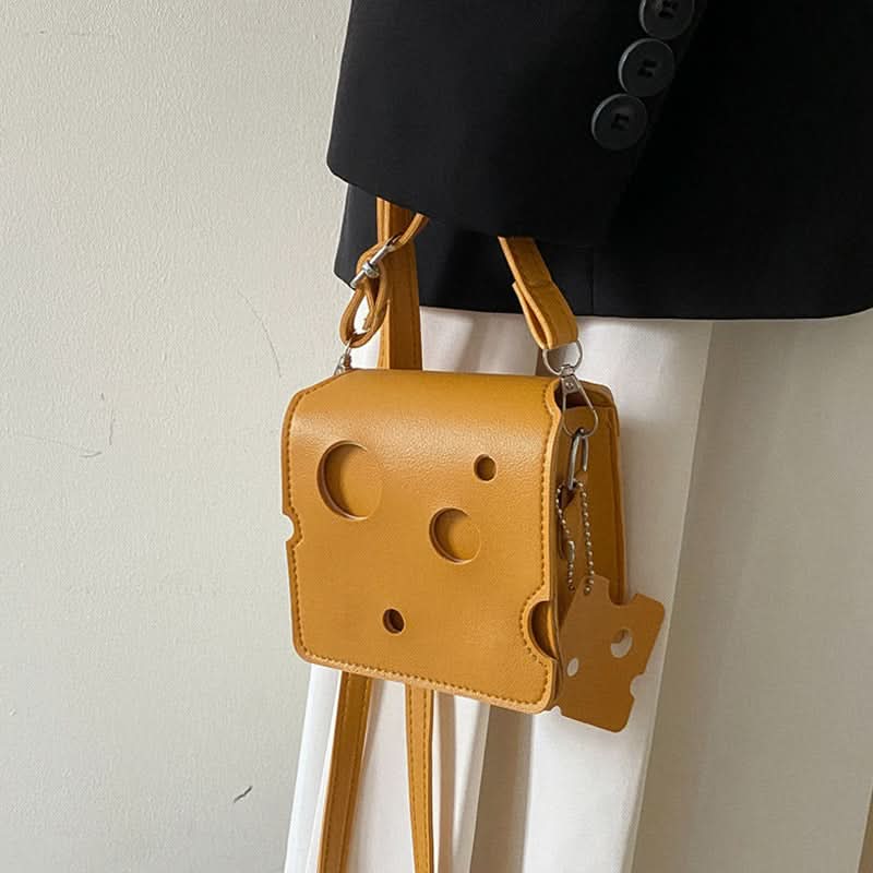 Niche Design Mini Cheese Triangle Crossbody Bag - Cute & Stylish