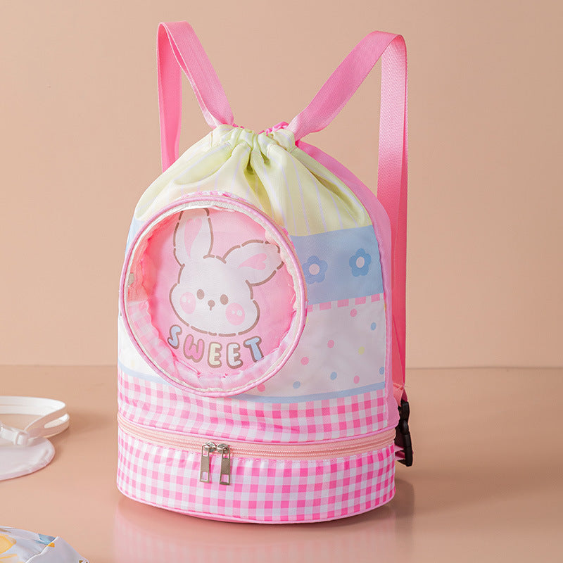 Cartoon Wet-Dry Separation Swimming Bag – Kids’ Waterproof Travel Storage Bag