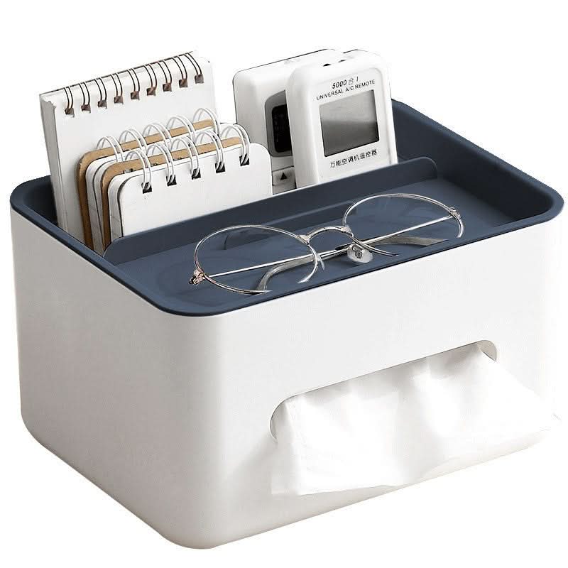Modern Tissue Box with Remote Control Storage – Multi-Purpose