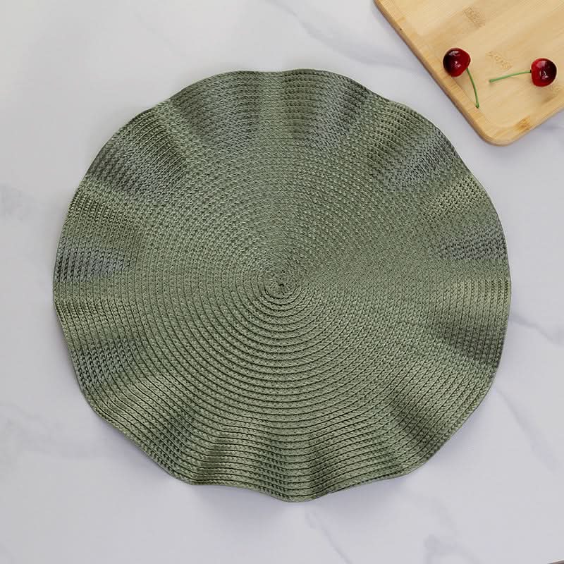 Thick Woven PP Ruffle Placemats & Coasters