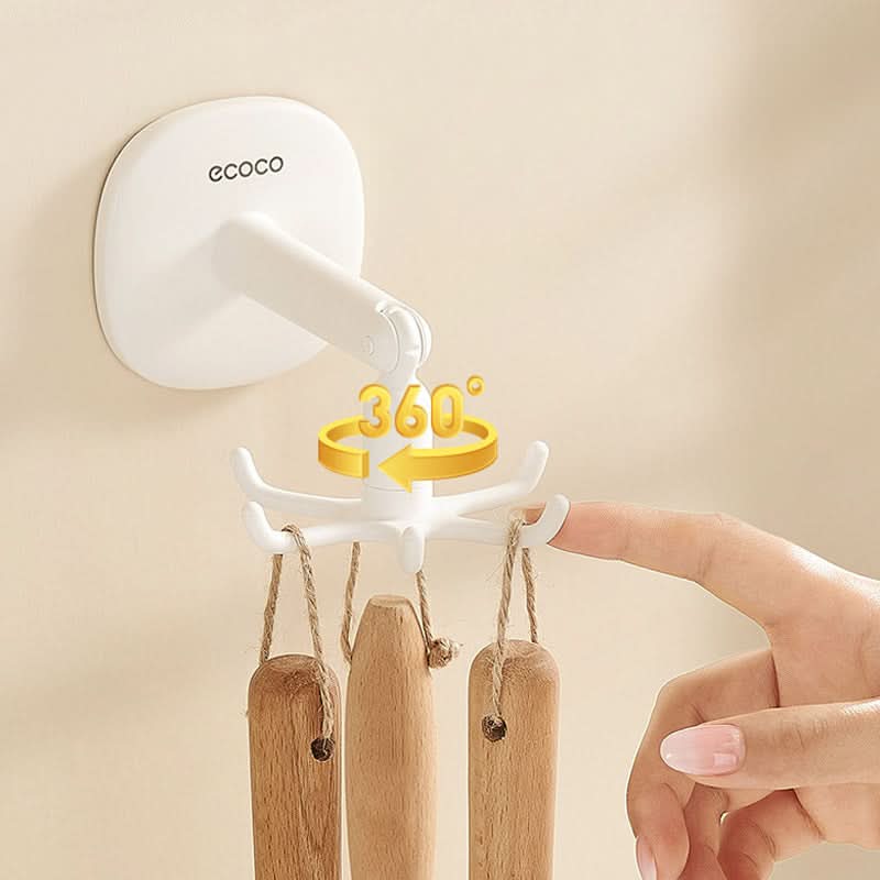 360° Rotating Kitchen Hooks – For Spoons, Towels & Utensils