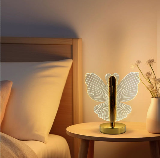 Butterfly Night Light – Creative LED Acrylic Table Lamp for Bedside Decor