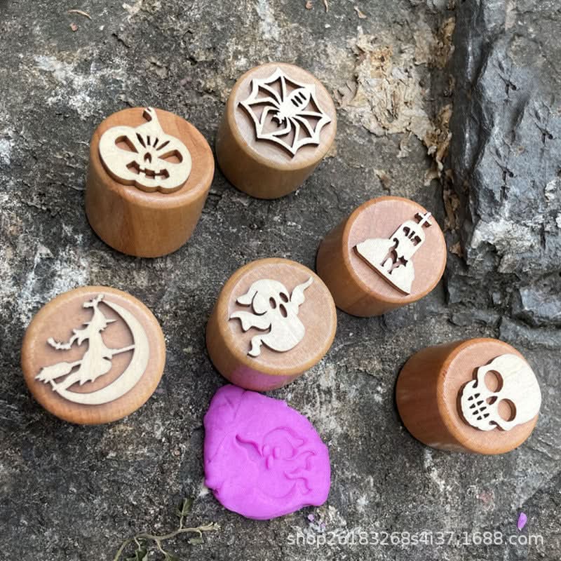 Children's Wooden Snowflake Stamp DIY Toy