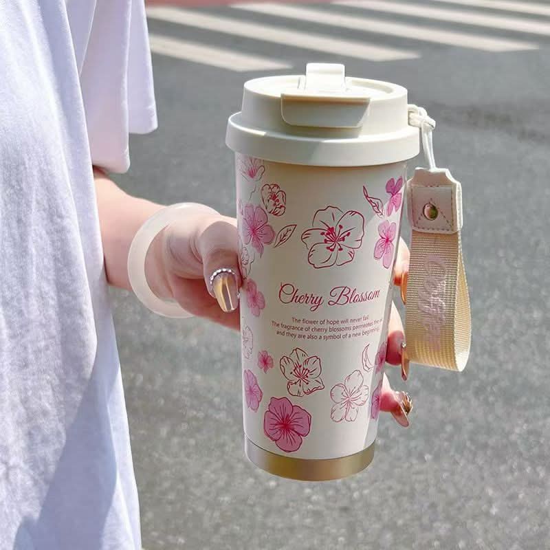316 Stainless Steel Thermos Coffee Cup – Elegant Double-Drink Travel Mug