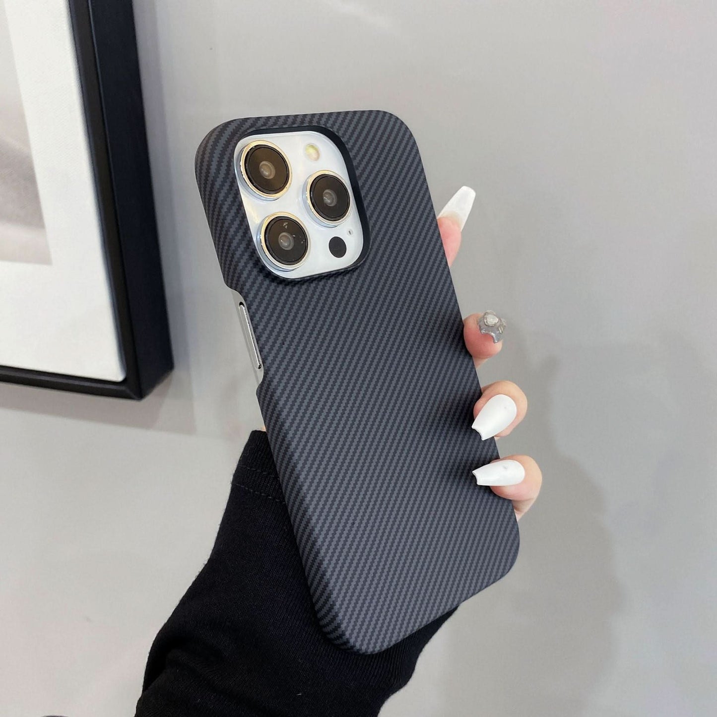 Luxury Carbon Fiber iPhone Case – Shockproof Design
