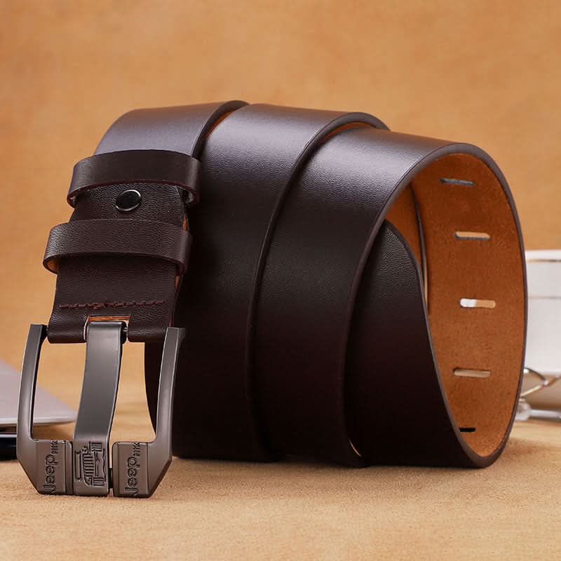 Men’s Vintage Retro Leather Belt – Pin Buckle
