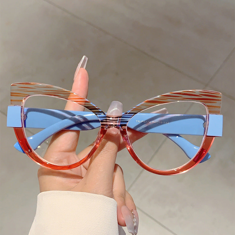 Cat-Eye Anti-Blue Light Glasses for Women – Oversized Full-Frame Fashion Eyewear