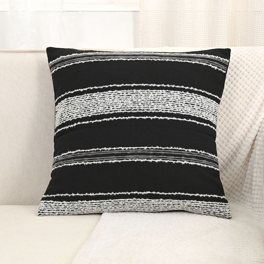 Black Light Luxury Vintage Embroidered Pillowcase