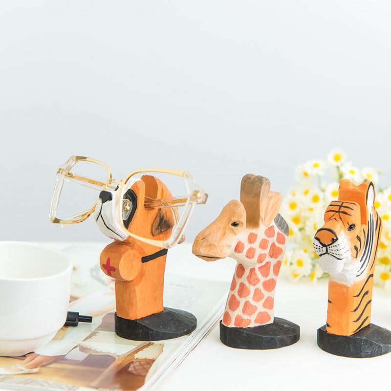 Creative Handmade Wooden Glasses Frame - Storage & Display Stand