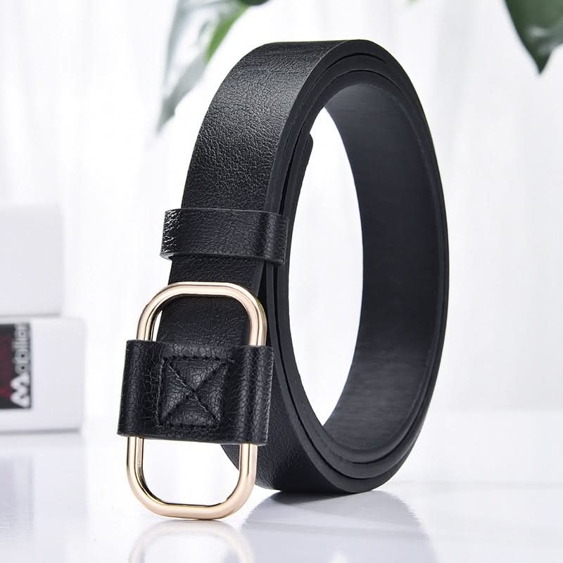 Women's Adjustable Faux Leather Belt - with Alloy Buckle