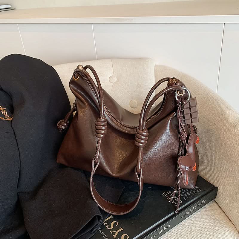 Women's Classic PU Leather Tote Bag – Stylish Messenger Bag for Work & Travel