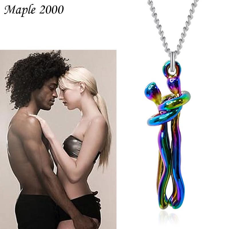 Unisex Couple Hug Necklace - High-End Gift