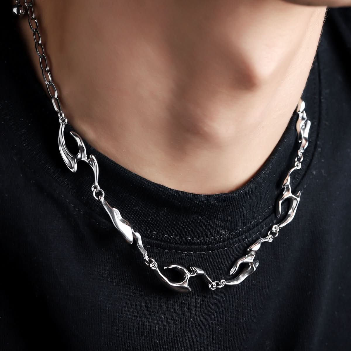 Men’s Minimalist Geometric Pendant Necklace – Hip-Hop Fashion