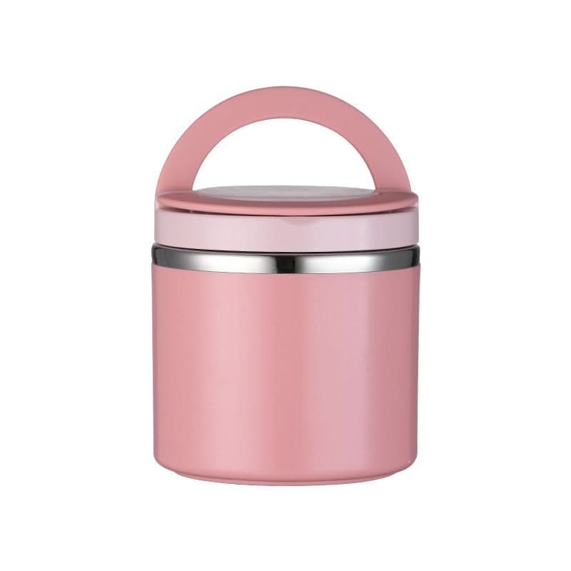 Insulated Stainless Steel Round Lunch Box – Thermal Food Container for Adults