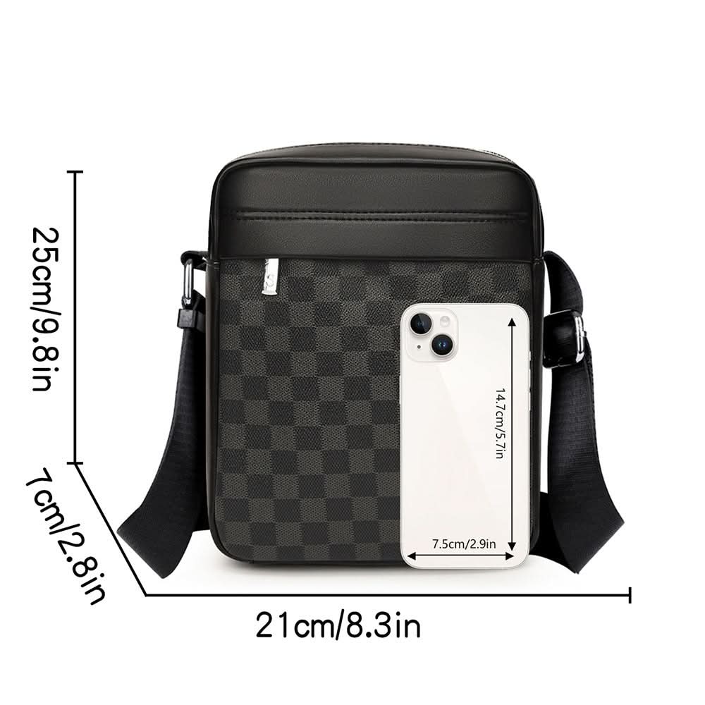 Classic PU Leather Messenger Bag for Men – Trendy Business Bag