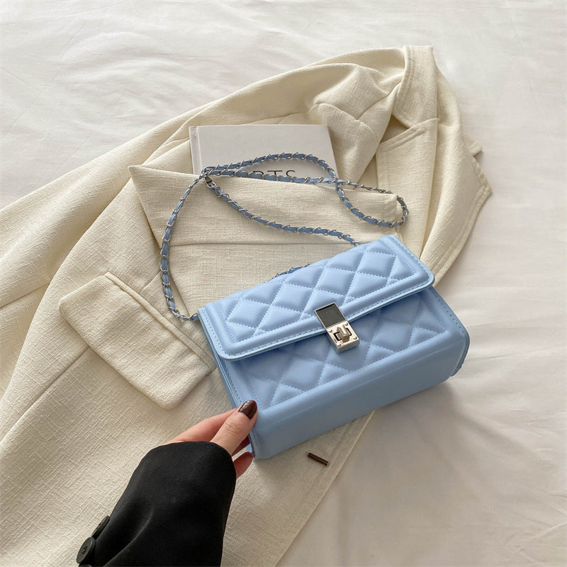 Trendy Chain Shoulder Bag – Women’s PU Small Square Crossbody for Daily Wear