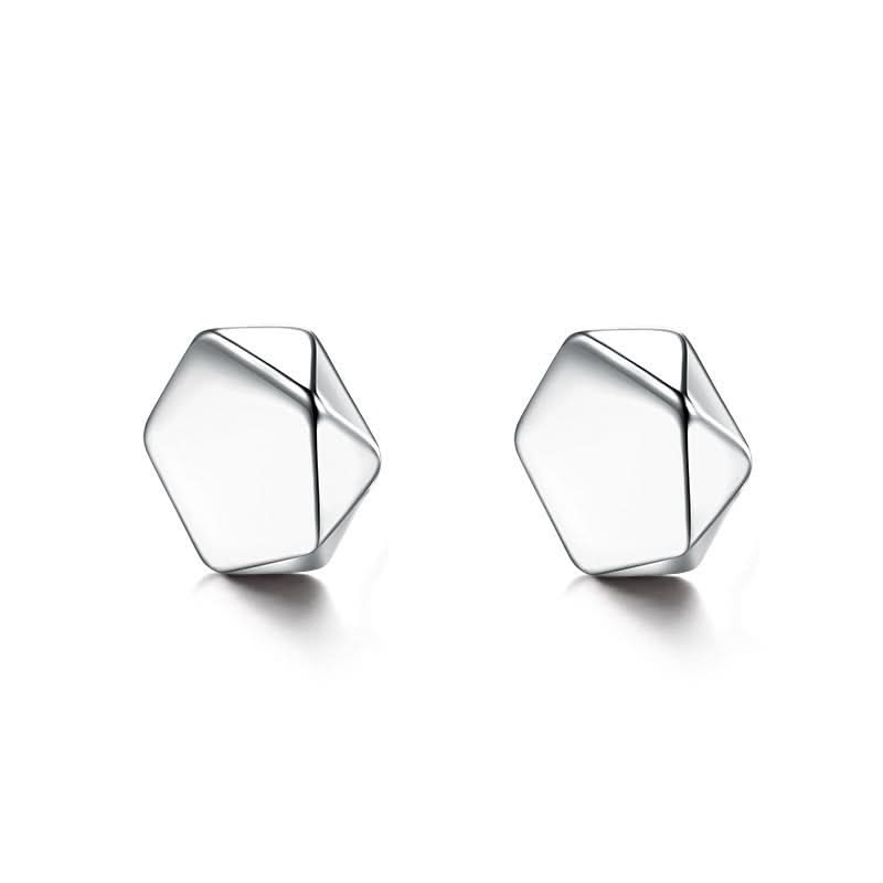 Magnetic Geometric Diamond Earrings for Men