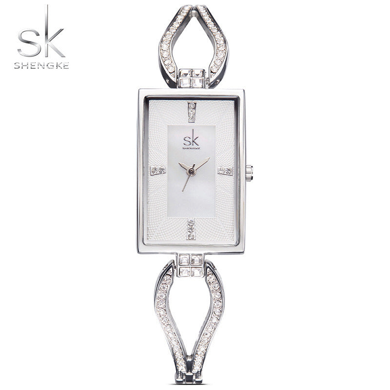 SK Women’s Fashion Diamond Watch – Casual Quartz Analog Wristwatch, 30M Waterproof