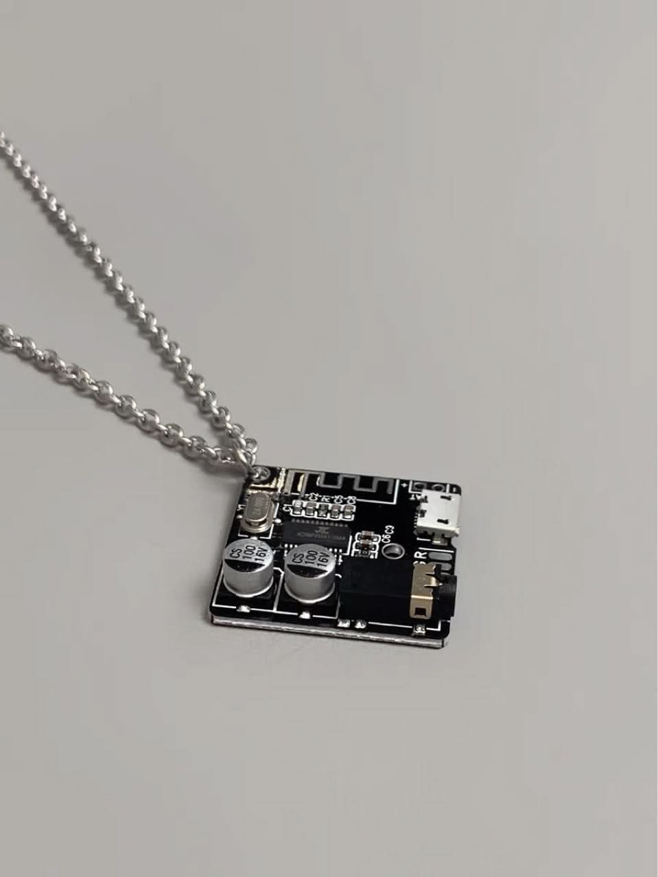 Cyberpunk Mechanical Pendant Necklace, Titanium Steel