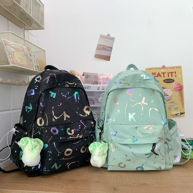 Unisex Lightweight Printed School Backpack – Trendy Bag with Wide Straps